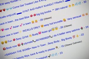 Sex trafficking victims are often advertised on online classifieds site like Backpage.com. On Friday, March 18, over 260 women were listed in Ottawa.